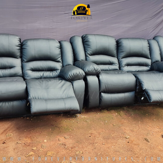 Image of a black recliner couch AFTER it was transformed by Forever Furnitures